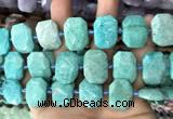 CNG7786 13*18mm - 15*25mm faceted freeform Russian amazonite beads