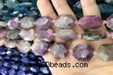 CNG7809 15.5 inches 13*18mm - 18*25mm faceted freeform tourmaline beads