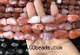 CNG7841 15*20mm - 18*25mm faceted nuggets red agate beads