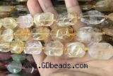 CNG7860 13*18mm - 18*25mm faceted freeform citrine beads