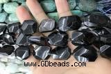 CNG7868 13*18mm - 18*25mm faceted freeform hypersthene beads