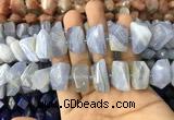 CNG7898 12*16mm - 15*20mm faceted nuggets blue chalcedony beads