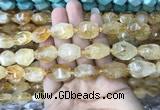 CNG7900 15.5 inches 12*16mm - 15*25mm faceted nuggets citrine beads