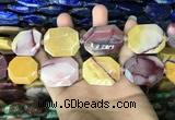 CNG7915 22*30mm - 25*35mm faceted freeform mookaite beads