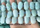 CNG7921 15.5 inches 13*18mm - 15*25mm faceted freeform amazonite beads