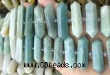 CNG7943 10*22mm - 12*45mm faceted nuggets amazonite beads