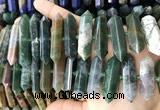 CNG7946 15.5 inches 10*22mm - 12*45mm faceted nuggets Indian agate beads