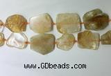 CNG7972 25*30mm - 35*45mm freeform citrine slab beads