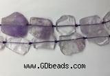 CNG7974 25*30mm - 35*45mm freeform light amethyst slab beads