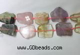 CNG7978 25*30mm - 35*45mm freeform mixed quartz slab beads