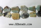 CNG7980 25*30mm - 35*45mm freeform amazonite slab beads