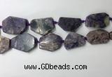 CNG7982 25*30mm - 35*45mm freeform charoite slab beads