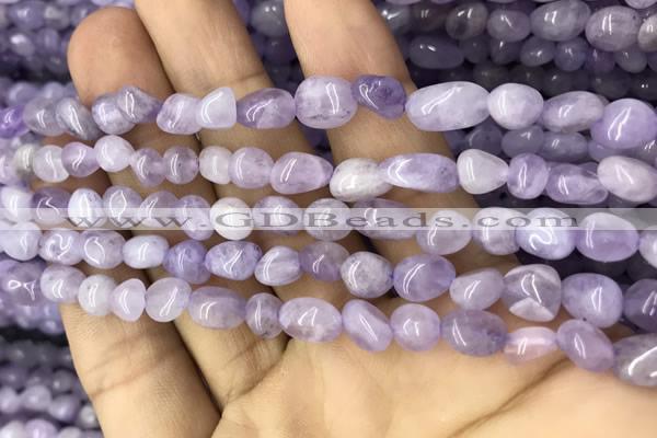 CNG8003 15.5 inches 6*8mm nuggets lavender amethyst beads