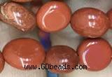 CNG8023 15.5 inches 6*8mm nuggets red jasper beads wholesale