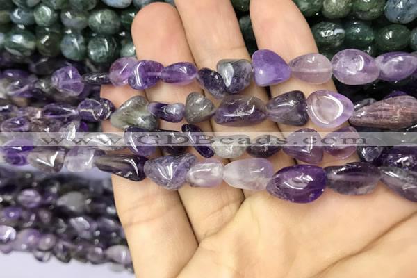 CNG8032 15.5 inches 8*10mm nuggets amethyst gemstone beads