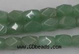 CNG810 15.5 inches 8*12mm faceted nuggets green aventurine beads