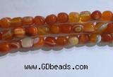 CNG8134 15.5 inches 8*12mm nuggets striped agate beads wholesale