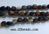 CNG8143 15.5 inches 8*12mm nuggets striped agate beads wholesale