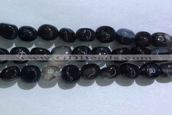 CNG8161 15.5 inches 10*14mm nuggets agate beads wholesale