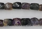 CNG818 15.5 inches 9*12mm faceted nuggets fluorite beads