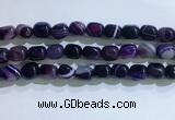 CNG8186 15.5 inches 10*14mm nuggets striped agate beads wholesale