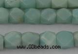 CNG819 15.5 inches 9*12mm faceted nuggets amazonite beads