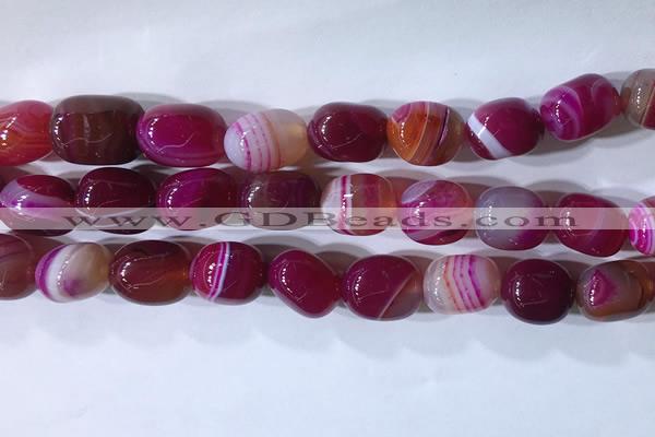 CNG8228 15.5 inches 12*16mm nuggets striped agate beads wholesale