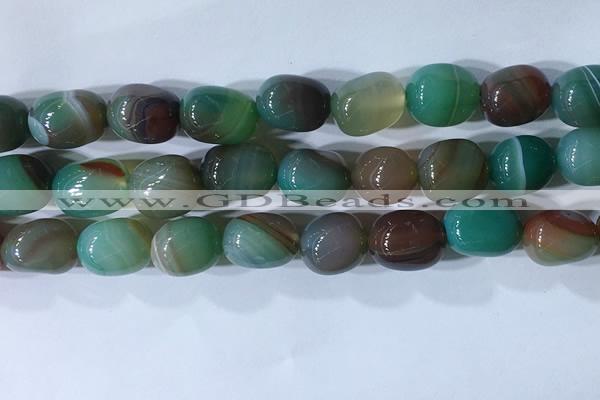 CNG8275 15.5 inches 13*18mm nuggets striped agate beads wholesale