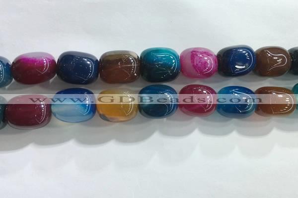 CNG8303 15.5 inches 15*20mm nuggets agate beads wholesale