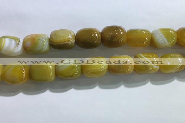 CNG8311 15.5 inches 15*20mm nuggets striped agate beads wholesale