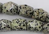 CNG841 15.5 inches 13*18mm faceted nuggets dalmatian jasper beads