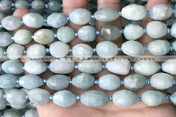 CNG8510 15.5 inches 10*12mm - 11*15mm faceted nuggets aquamarine beads