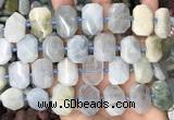 CNG8550 15.5 inches 13*18mm - 15*25mm faceted freeform aquamarine beads