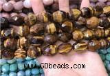 CNG8571 12*16mm - 15*20mm faceted nuggets yellow tiger eye beads