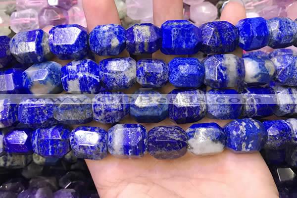 CNG8585 13*18mm - 15*20mm faceted nuggets lapis lazuli beads