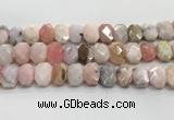 CNG8614 10*13mm - 12*16mm faceted freeform natural pink opal beads