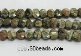 CNG8619 10*13mm - 12*16mm faceted freeform rhyolite beads