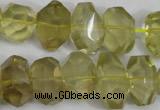 CNG865 15.5 inches 10*15mm – 12*20mm faceted nuggets lemon quartz beads