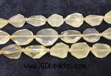 CNG8685 16*23mm - 25*30mm faceted freeform lemon quartz beads