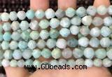 CNG8711 15.5 inches 8mm faceted nuggets amazonite gemstone beads