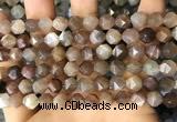 CNG8751 15.5 inches 8mm faceted nuggets moonstone beads wholesale