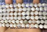 CNG8757 15.5 inches 8mm faceted nuggets white moonstone beads