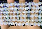 CNG8760 15.5 inches 8mm faceted nuggets opalite beads wholesale