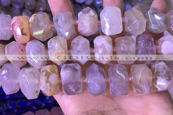 CNG8780 15 inches 13*20mm - 15*24mm faceted nuggets sakura agate beads