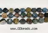 CNG8793 16*17mm - 18*19mm faceted nuggets agate  beads