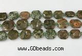 CNG8822 15.5 inches 16mm - 20mm faceted freeform rhyolite beads