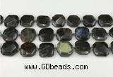 CNG8824 15.5 inches 16mm - 20mm faceted freeform labradorite beads