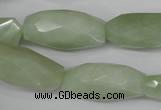 CNG885 15.5 inches 14*32mm faceted rice New jade nugget beads