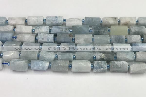 CNG8854 15.5 inches 8*12mm - 10*16mm nuggets matte aquamarine beads