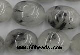 CNG887 15.5 inches 18*25mm nuggets black rutilated quartz beads